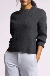 Thread & Supply Lana Heathered Sweater In Charcoal In Heather Black
