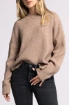 Thread & Supply Lana Rib Crewneck Sweater In Brown