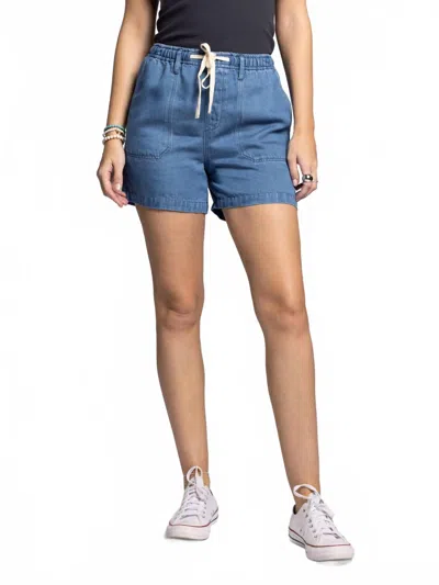 Thread & Supply Laverne Drawstring Shorts In Marnie Wash In Blue