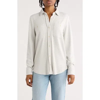 Thread & Supply Lewis Button-up Shirt Jacket In White