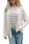 Thread & Supply Lewis Button Up Shirt In Pink Oatmel In Multi