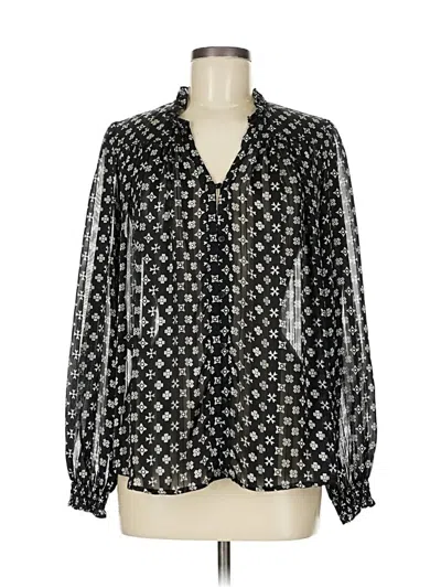 Pre-owned Thread & Supply Long Sleeve Blouse In Black