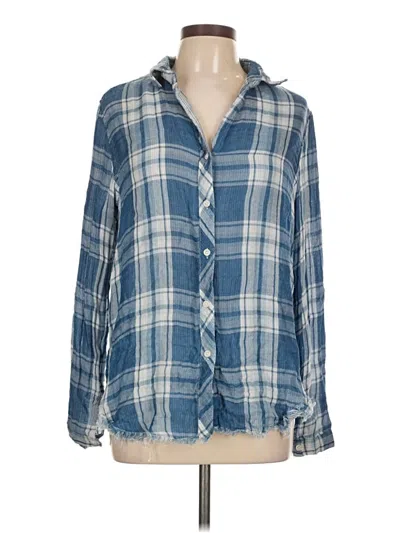 Pre-owned Thread & Supply Long Sleeve Blouse In Blue