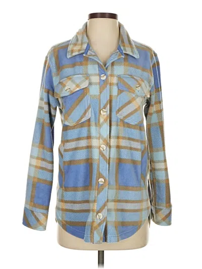 Pre-owned Thread & Supply Long Sleeve Blouse In Blue