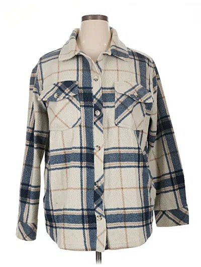 Pre-owned Thread & Supply Long Sleeve Blouse In Blue