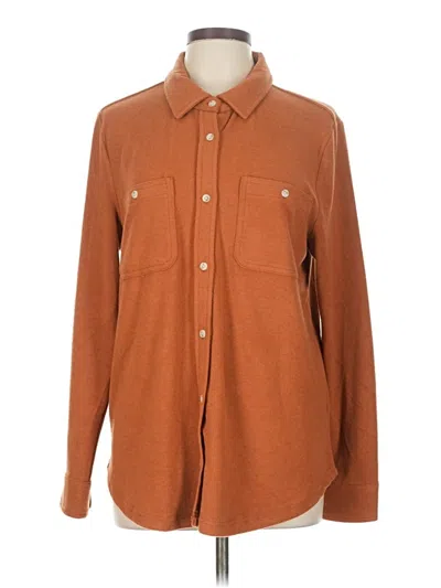 Pre-owned Thread & Supply Long Sleeve Blouse In Brown
