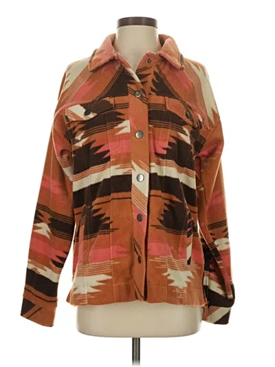 Pre-owned Thread & Supply Long Sleeve Blouse In Brown