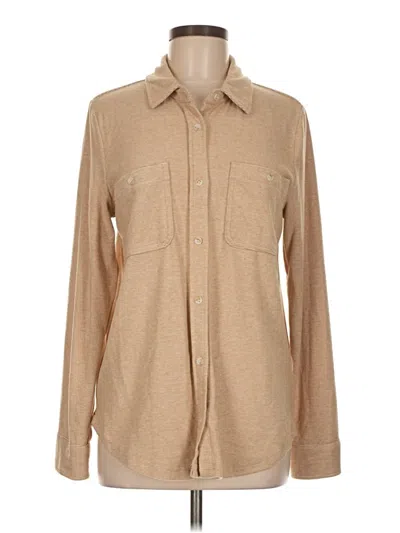 Pre-owned Thread & Supply Long Sleeve Blouse In Brown