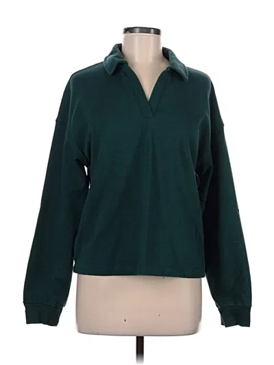 Pre-owned Thread & Supply Long Sleeve Blouse In Green