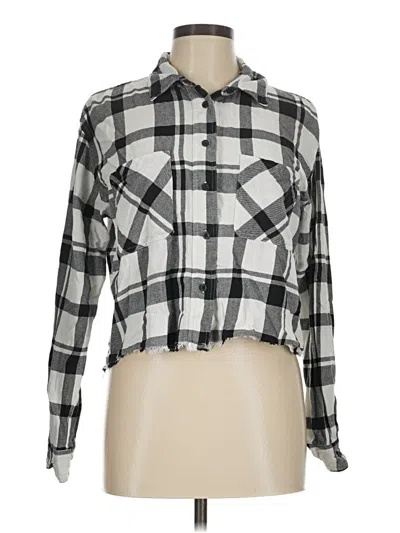 Pre-owned Thread & Supply Long Sleeve Blouse In Silver