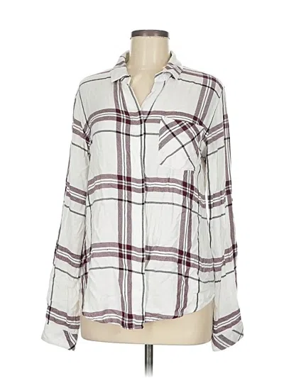 Pre-owned Thread & Supply Long Sleeve Blouse In White