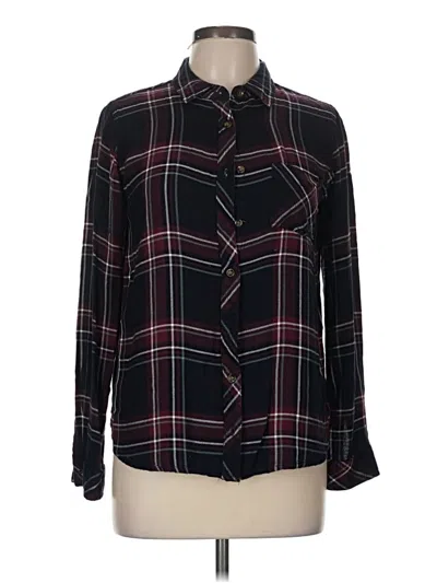 Pre-owned Thread & Supply Long Sleeve Button Down Shirt In Black