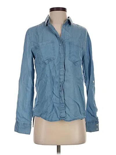 Pre-owned Thread & Supply Long Sleeve Button Down Shirt In Blue