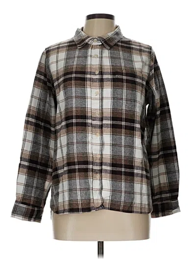 Pre-owned Thread & Supply Long Sleeve Button Down Shirt In Brown