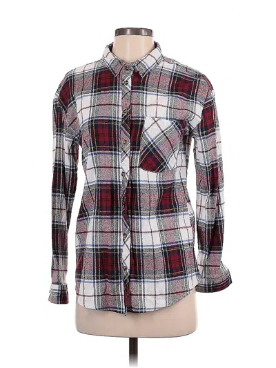 Pre-owned Thread & Supply Long Sleeve Button Down Shirt In Burgundy