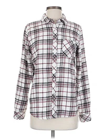 Pre-owned Thread & Supply Long Sleeve Button Down Shirt In Burgundy