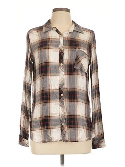 Pre-owned Thread & Supply Long Sleeve Button Down Shirt In Gray