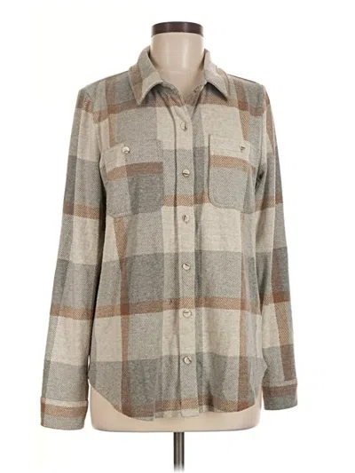 Pre-owned Thread & Supply Long Sleeve Button Down Shirt In Gray