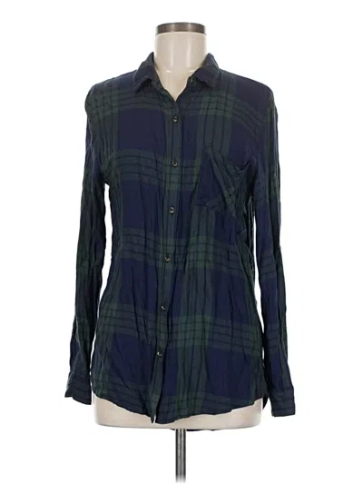Pre-owned Thread & Supply Long Sleeve Button Down Shirt In Green