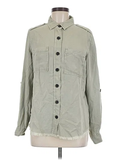 Pre-owned Thread & Supply Long Sleeve Button Down Shirt In Green