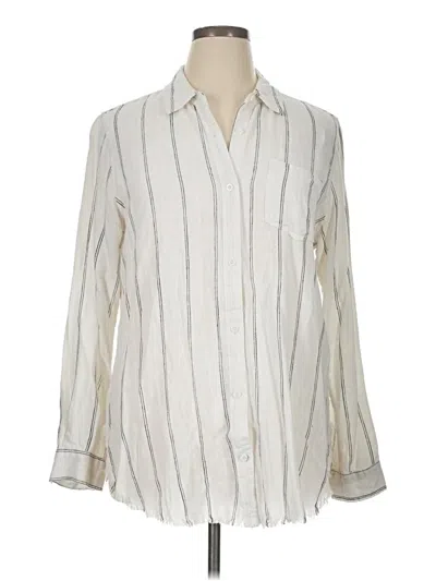 Pre-owned Thread & Supply Long Sleeve Button Down Shirt In Ivory