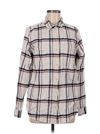 Pre-owned Thread & Supply Long Sleeve Button Down Shirt In Ivory