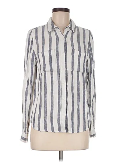 Pre-owned Thread & Supply Long Sleeve Button Down Shirt In Ivory