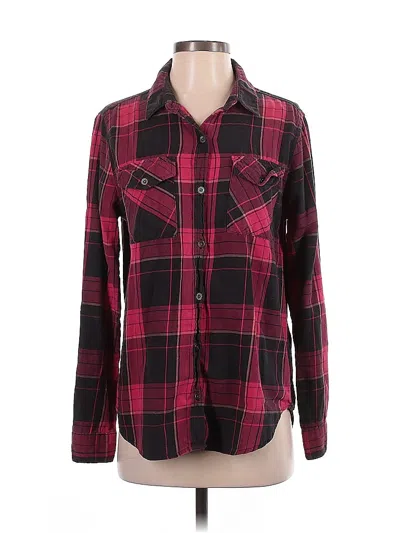 Pre-owned Thread & Supply Long Sleeve Button Down Shirt In Red