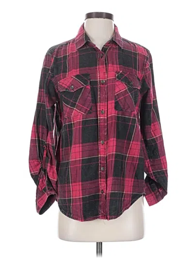 Pre-owned Thread & Supply Long Sleeve Button Down Shirt In Red