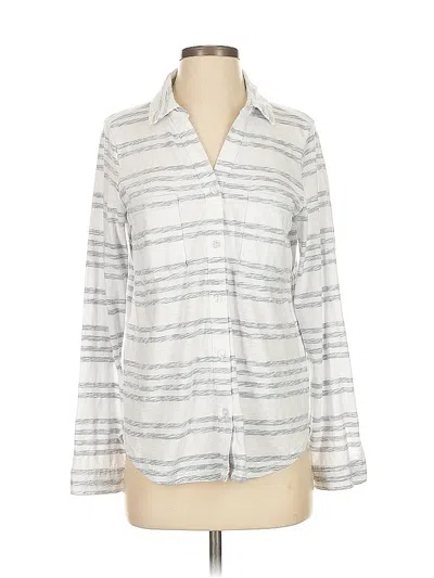 Pre-owned Thread & Supply Long Sleeve Button Down Shirt In Silver