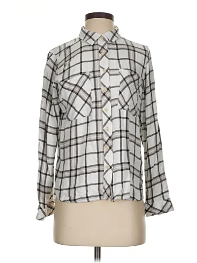 Pre-owned Thread & Supply Long Sleeve Button Down Shirt In Silver