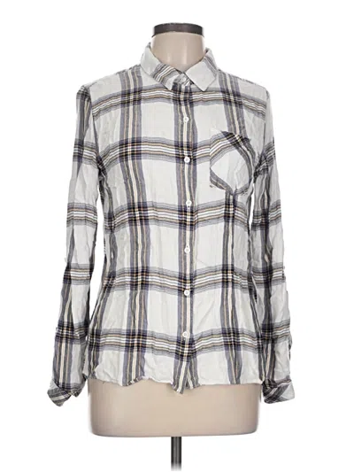 Pre-owned Thread & Supply Long Sleeve Button Down Shirt In Silver