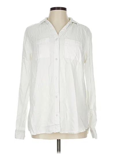 Pre-owned Thread & Supply Long Sleeve Button Down Shirt In White