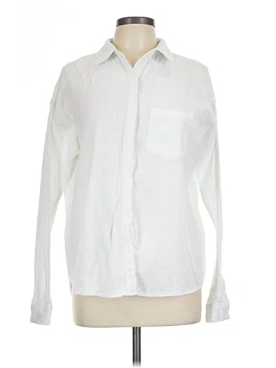 Pre-owned Thread & Supply Long Sleeve Button Down Shirt In White