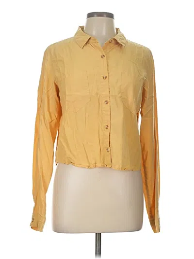 Pre-owned Thread & Supply Long Sleeve Button Down Shirt In Yellow