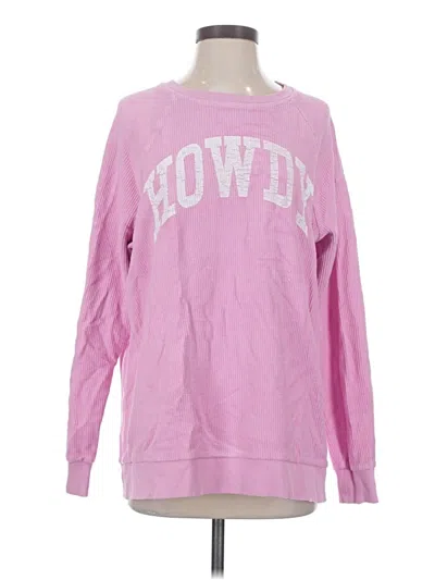 Pre-owned Thread & Supply Long Sleeve T-shirt In Pink