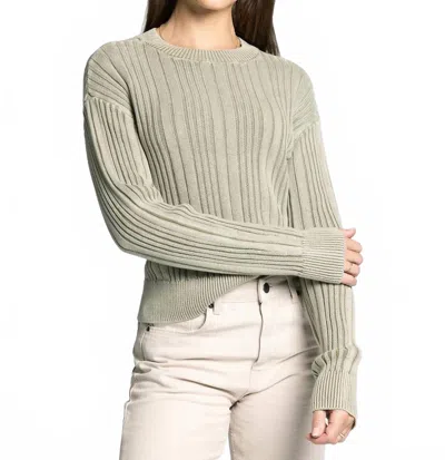 Thread & Supply Lucille Ribbed Sweater In Desert Sage In Green