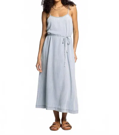 Thread & Supply Lyra Midi Dress In Chambray In Blue