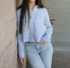 Thread & Supply Madelyn Shirt In Blue Stripe