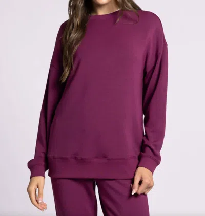 Thread & Supply Martina Oversized Crew Sweater In Purple Potion In Multi