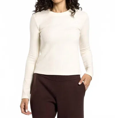 Thread & Supply Minnie Long Sleeve Top In Off White