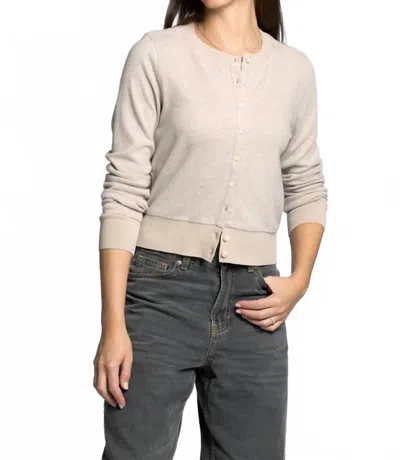 Thread & Supply Monica Cardigan In Heather Stucco In Neutral