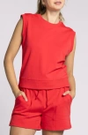 Thread & Supply Paulie Sleeveless Knit Top In Red