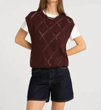 Thread & Supply Percy Sweater In Mahogany In Brown