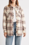Thread & Supply Plaid Polar Fleece Shacket In Neutral