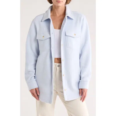 Thread & Supply Polar Fleece Shacket In Blue