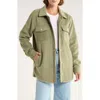 Thread & Supply Polar Fleece Shacket In Green
