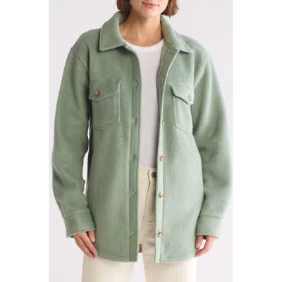 Thread & Supply Polar Fleece Shacket In Green Bay