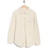 Thread & Supply Polar Fleece Shacket In Ivory