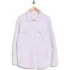Thread & Supply Polar Fleece Shacket In Lavender